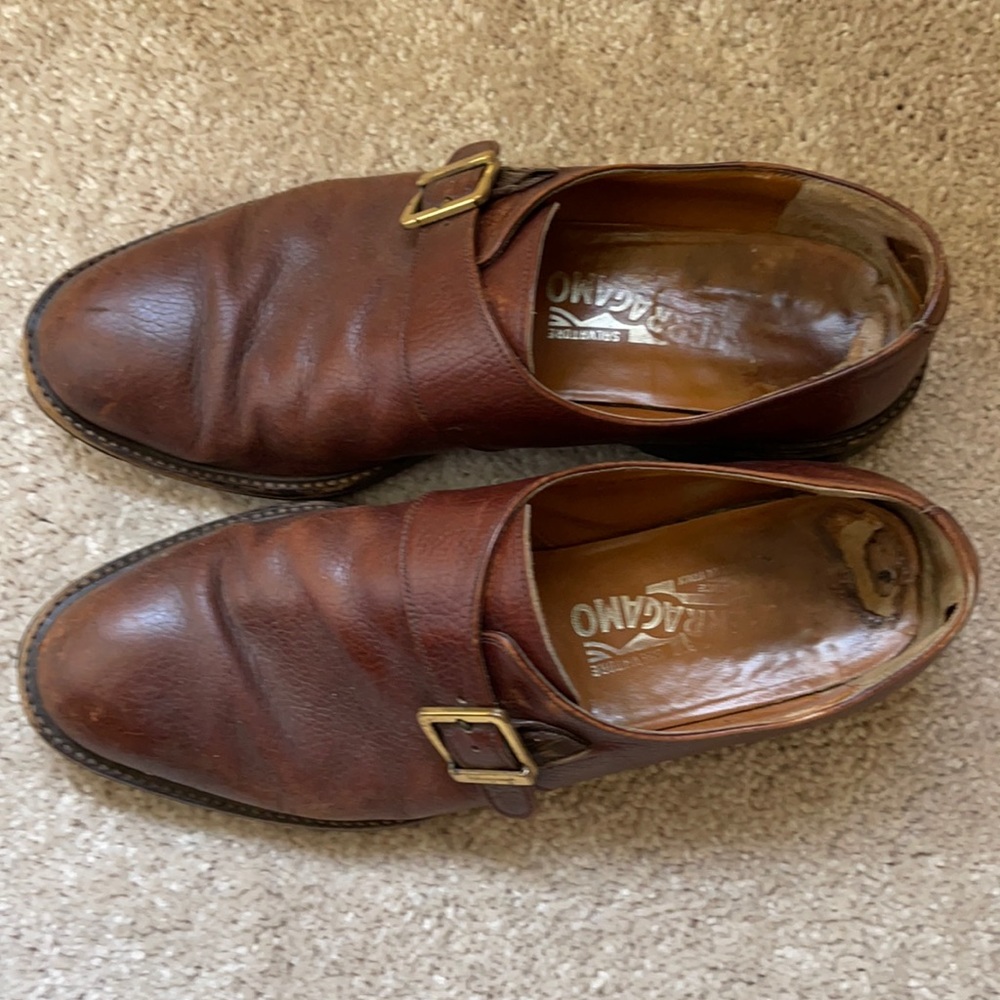 Salvatore Ferragamo Brown Buckle Shoe